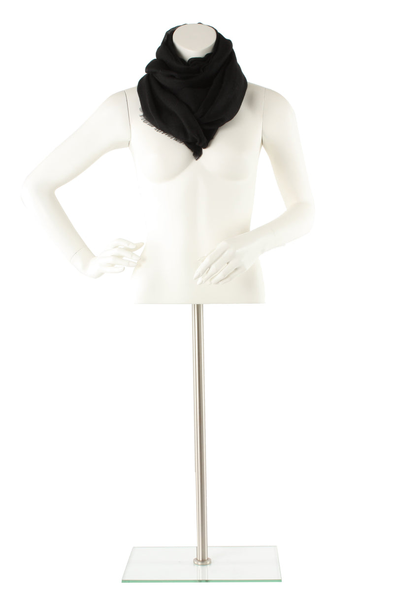Black Luxe Cashmere Oversized Scarf