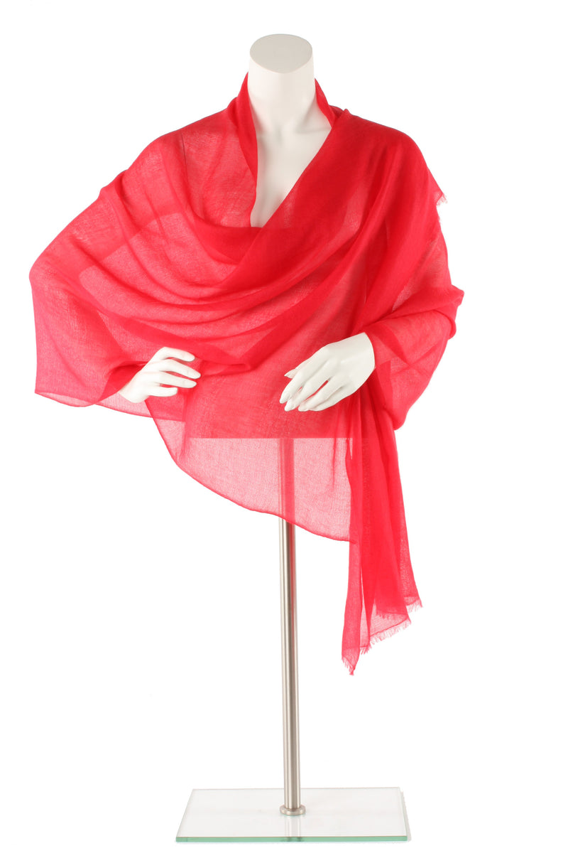 Raspberry Luxe Cashmere Oversized Scarf