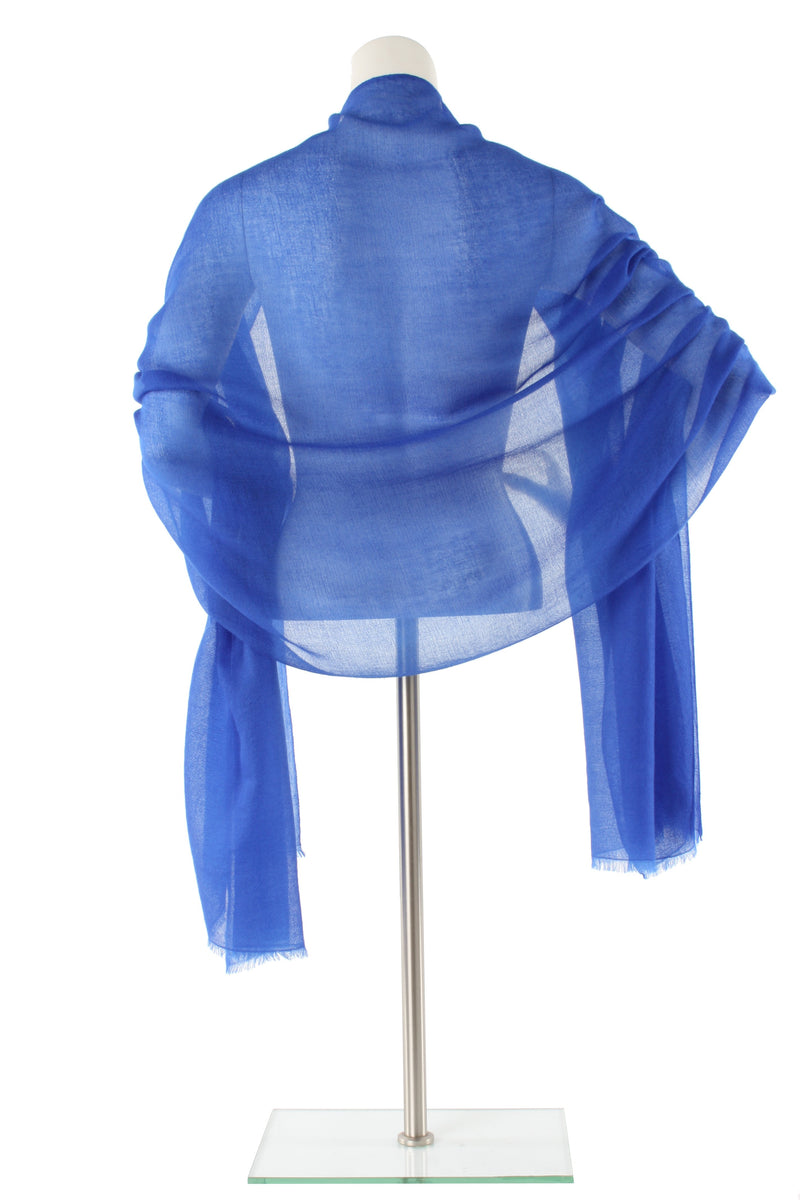 Cobalt Luxe Cashmere Oversized Scarf
