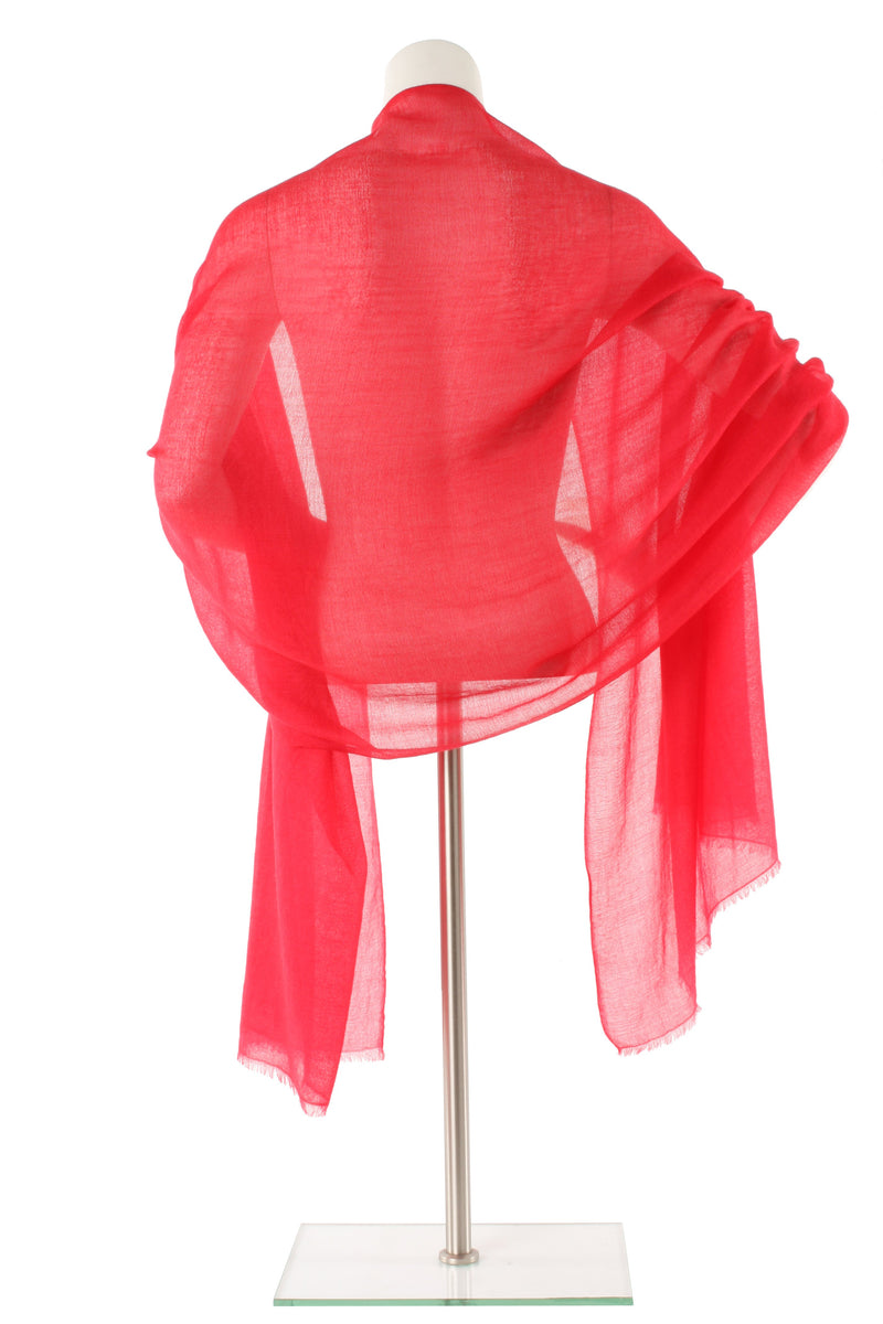 Raspberry Luxe Cashmere Oversized Scarf