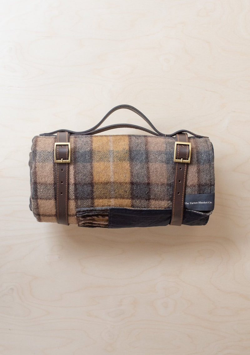 Buchanan Natural Tartan Picnic Blanket