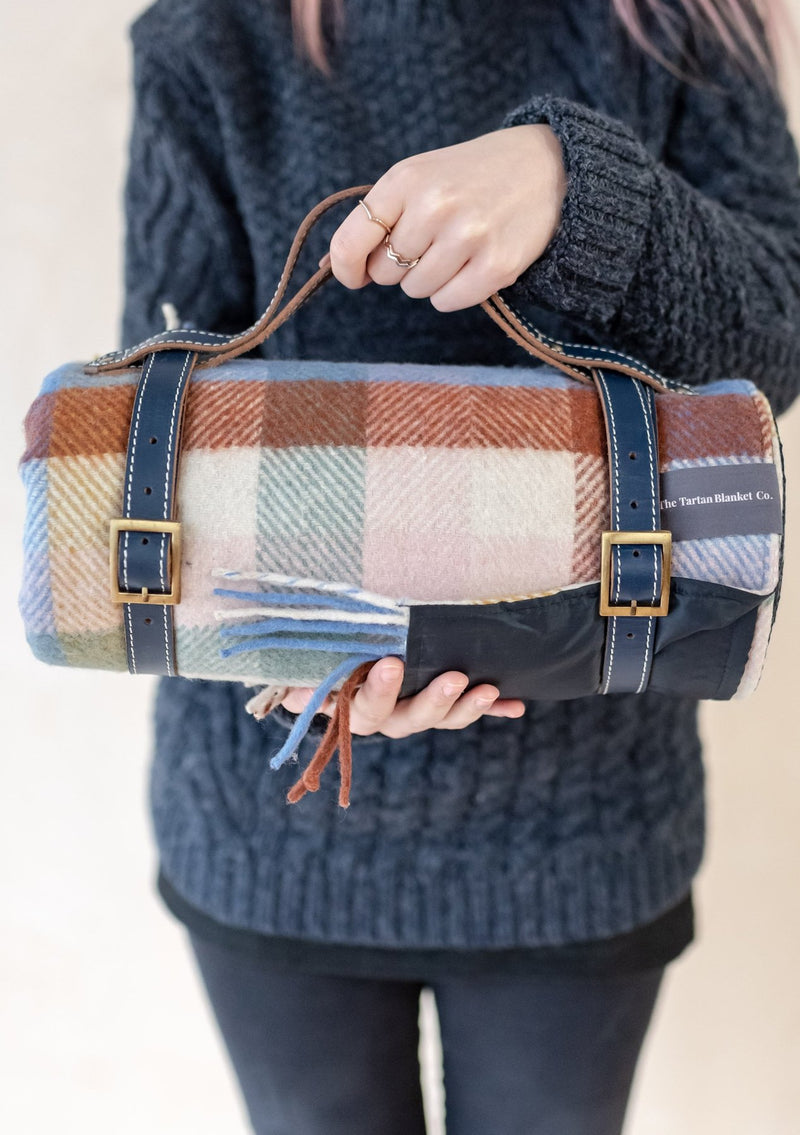 Rainbow Check Picnic Blanket