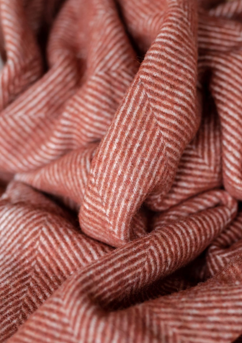 Rust Herringbone Picnic Blanket