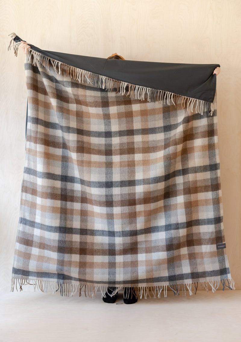 Neutral Check Picnic Blanket