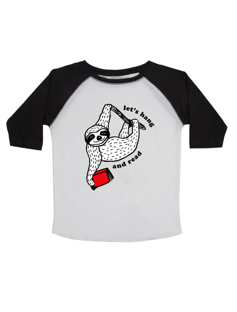 Let's Hang and Read Kids 3/4 Sleeve Raglan