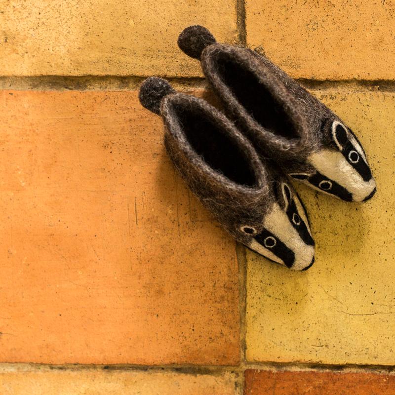 Adult's Badger Slippers