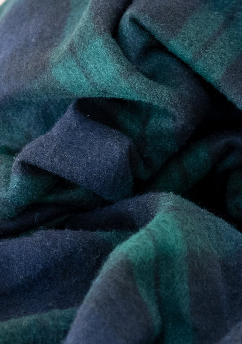 Black Watch Tartan Recycled Wool Blanket