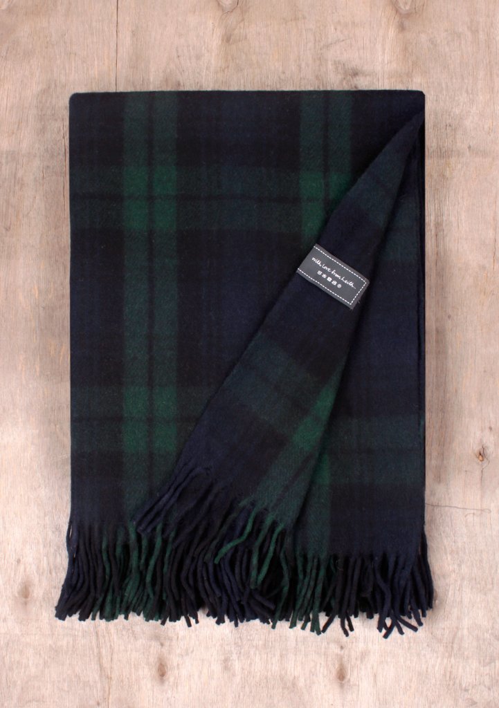 Black Watch Tartan Recycled Wool Blanket