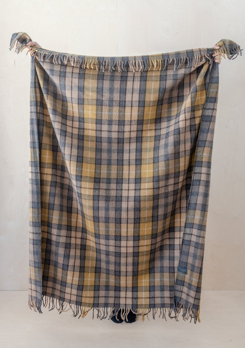 Buchanan Natural Tartan Recycled Wool Blanket