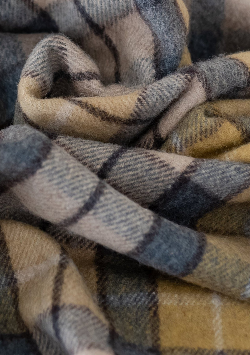 Buchanan Natural Tartan Recycled Wool Blanket
