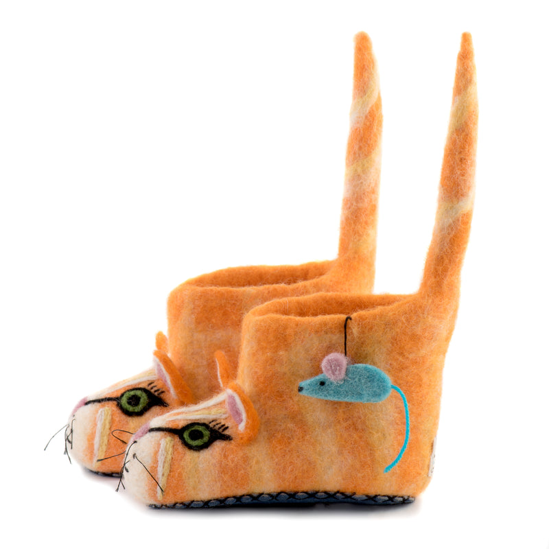 Children's Ginger Cat Slippers