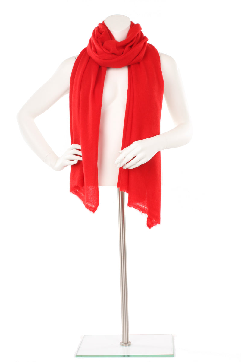 Red Cashmere Oversized Scarf