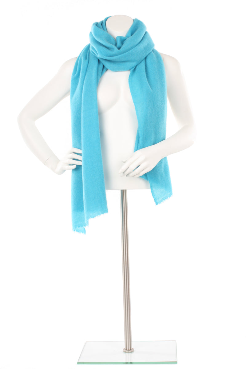 Carolina Blue Cashmere Oversized Scarf