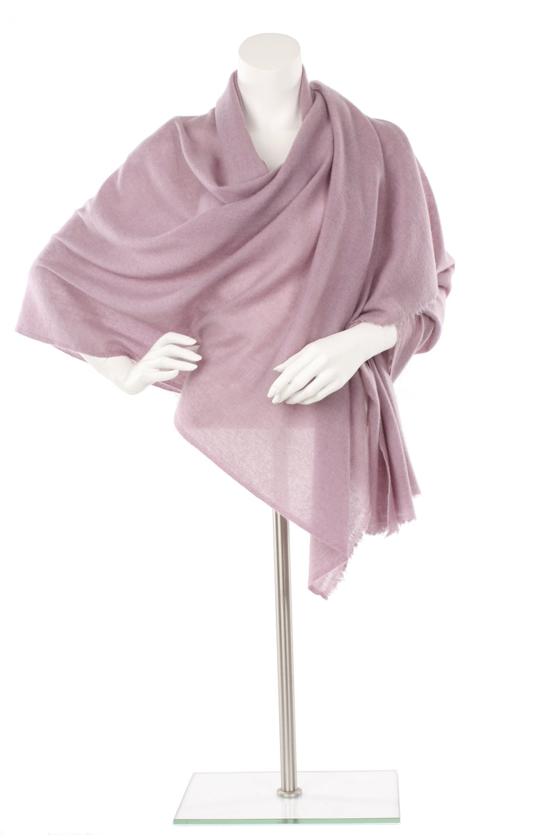 Mauve Slate Cashmere Oversized Scarf