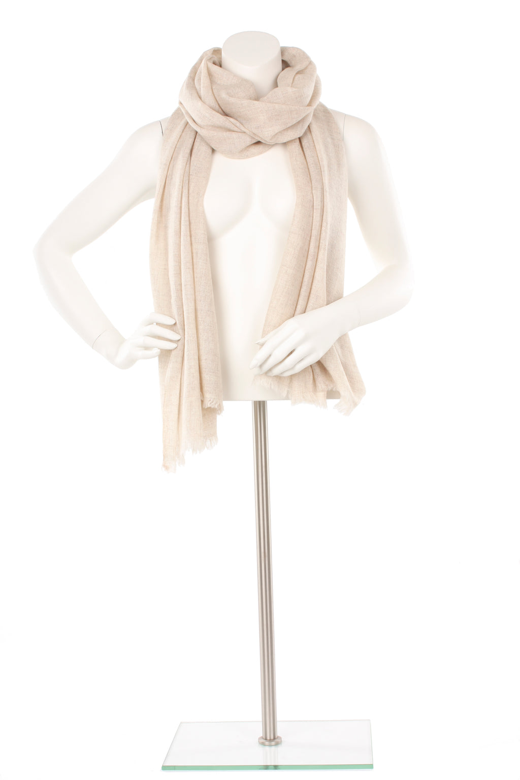 Natural Cashmere Oversized Scarf
