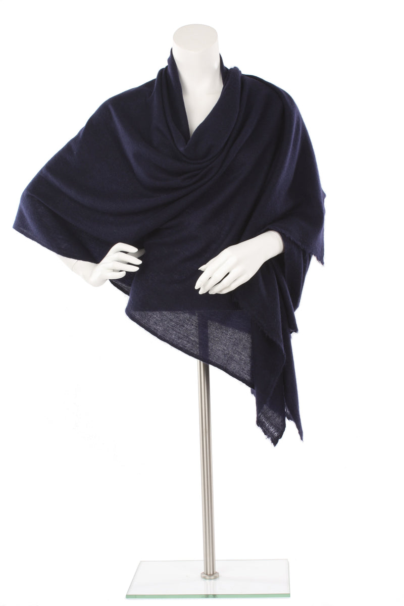 Midnight Cashmere Oversized Scarf