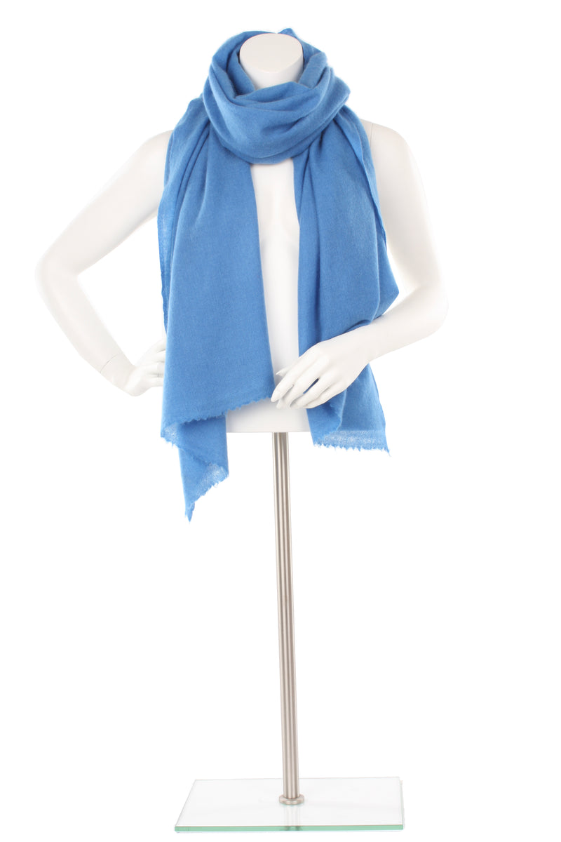 Tasman Blue Cashmere Oversized Scarf