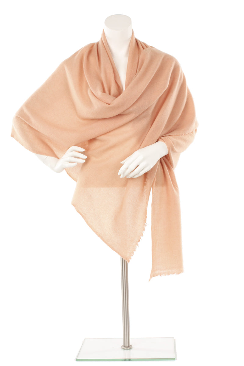 Light Salmon Cashmere Oversized Scarf