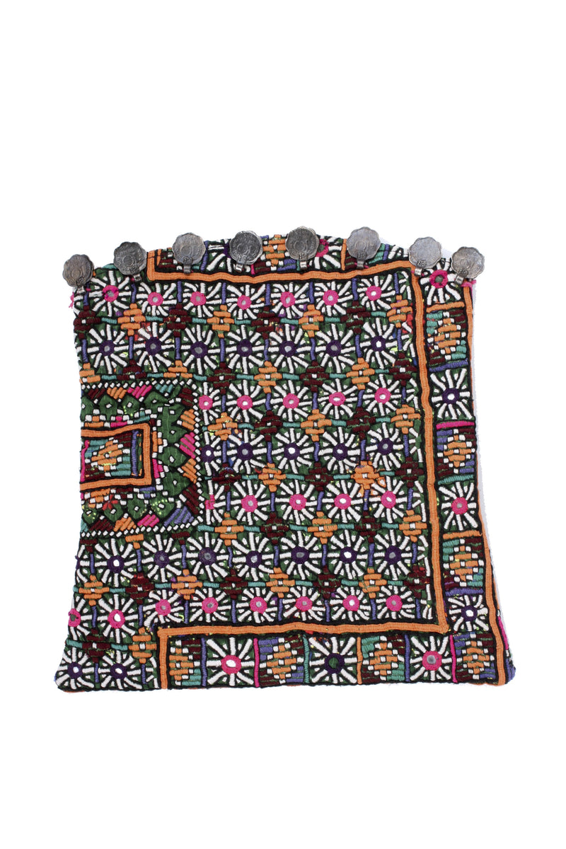 Banjara and Leather Clutch Purse