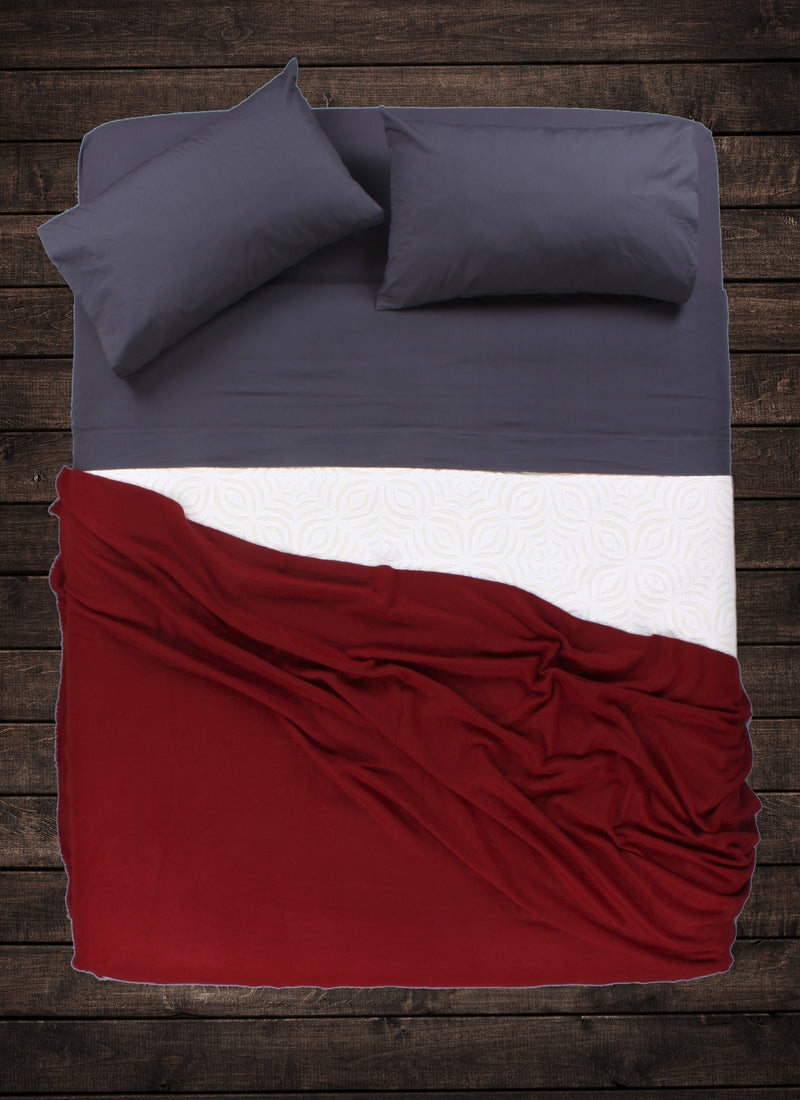 Maroon Cashmere Throw