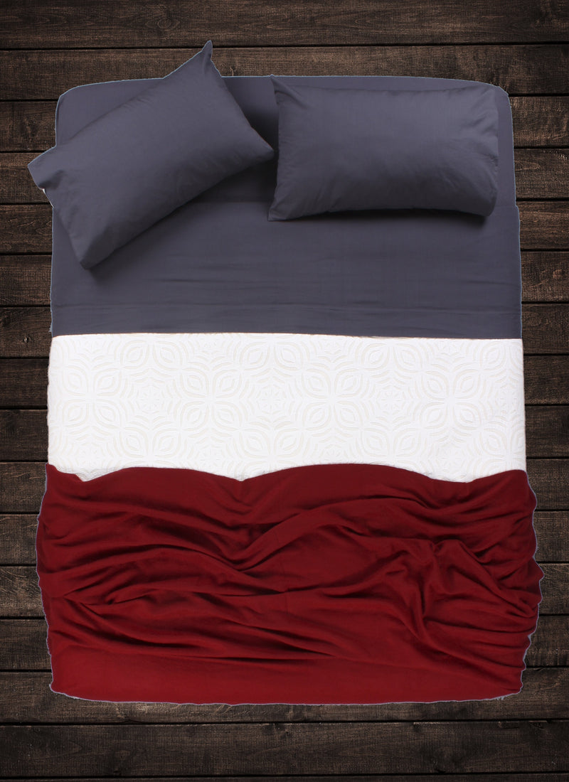 Maroon Cashmere Throw