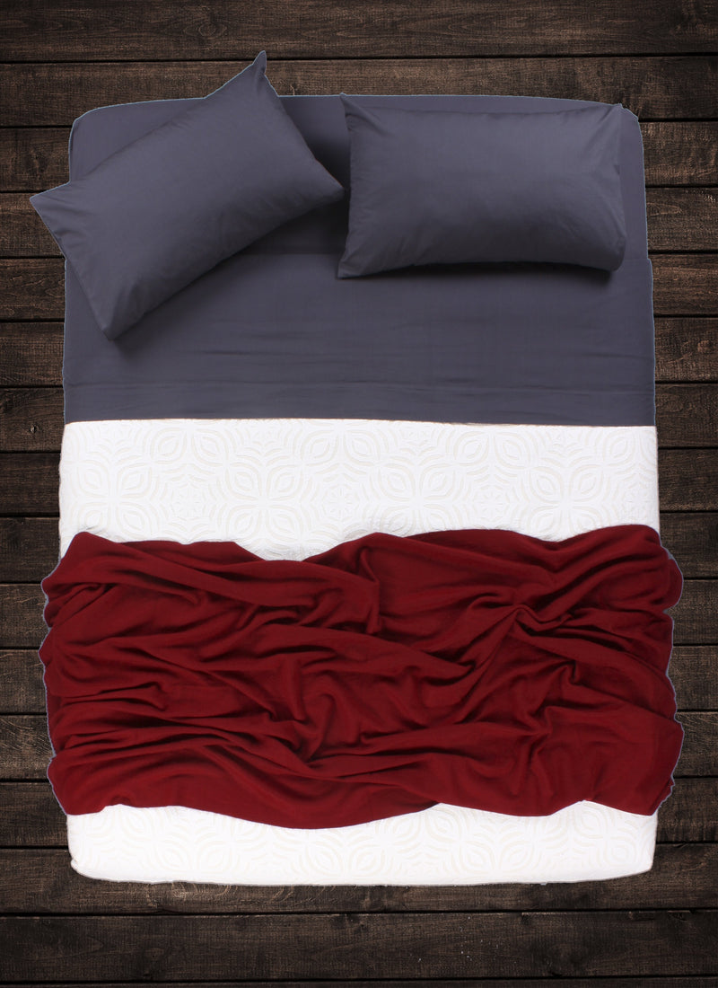 Maroon Cashmere Throw