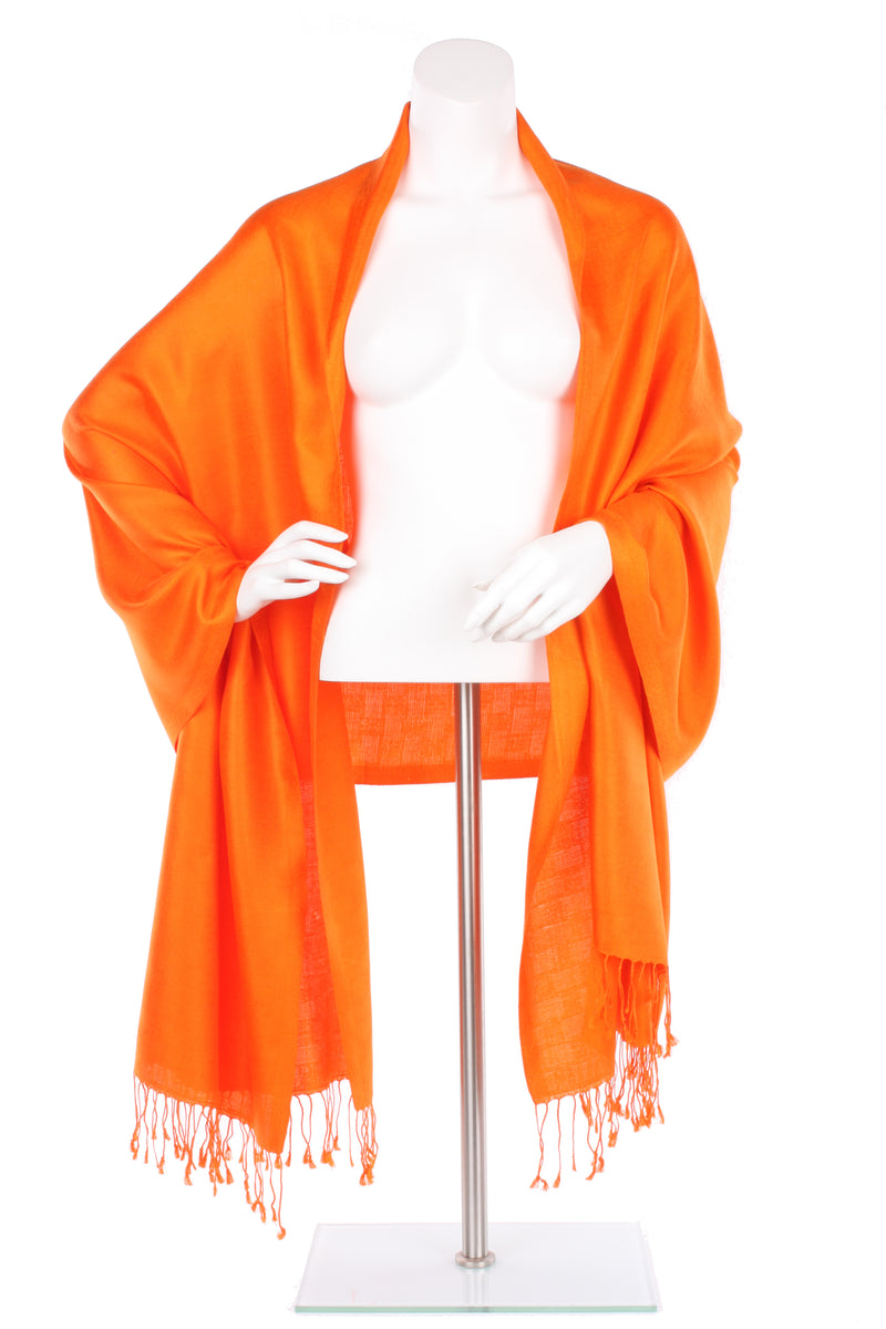 Brilliant Orange Silk Wrap