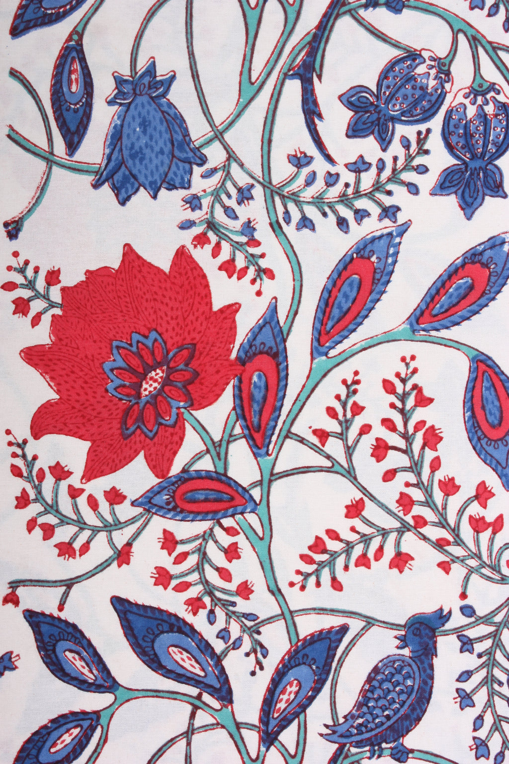 Red Clematis Handcrafted Tablecloth
