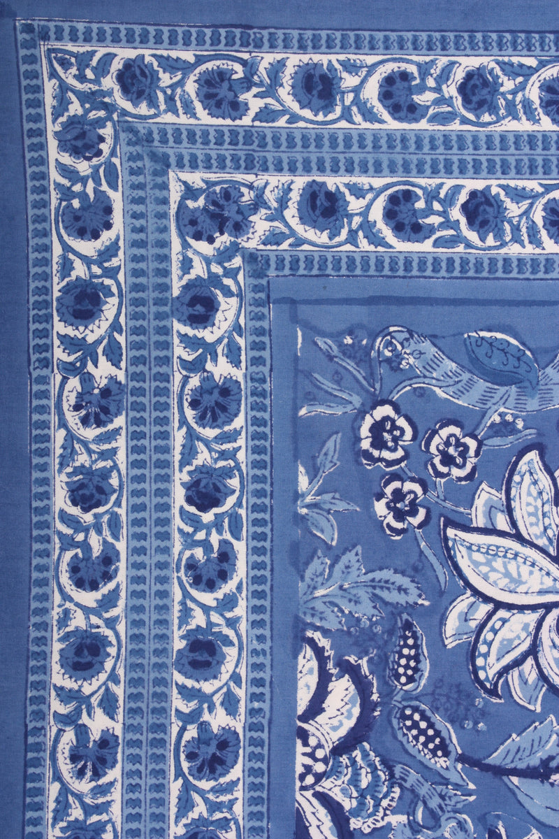 Blue Eden Square Tablecloth