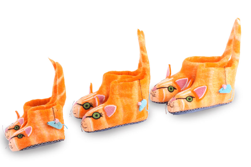 Adult's Ginger Cat Slippers