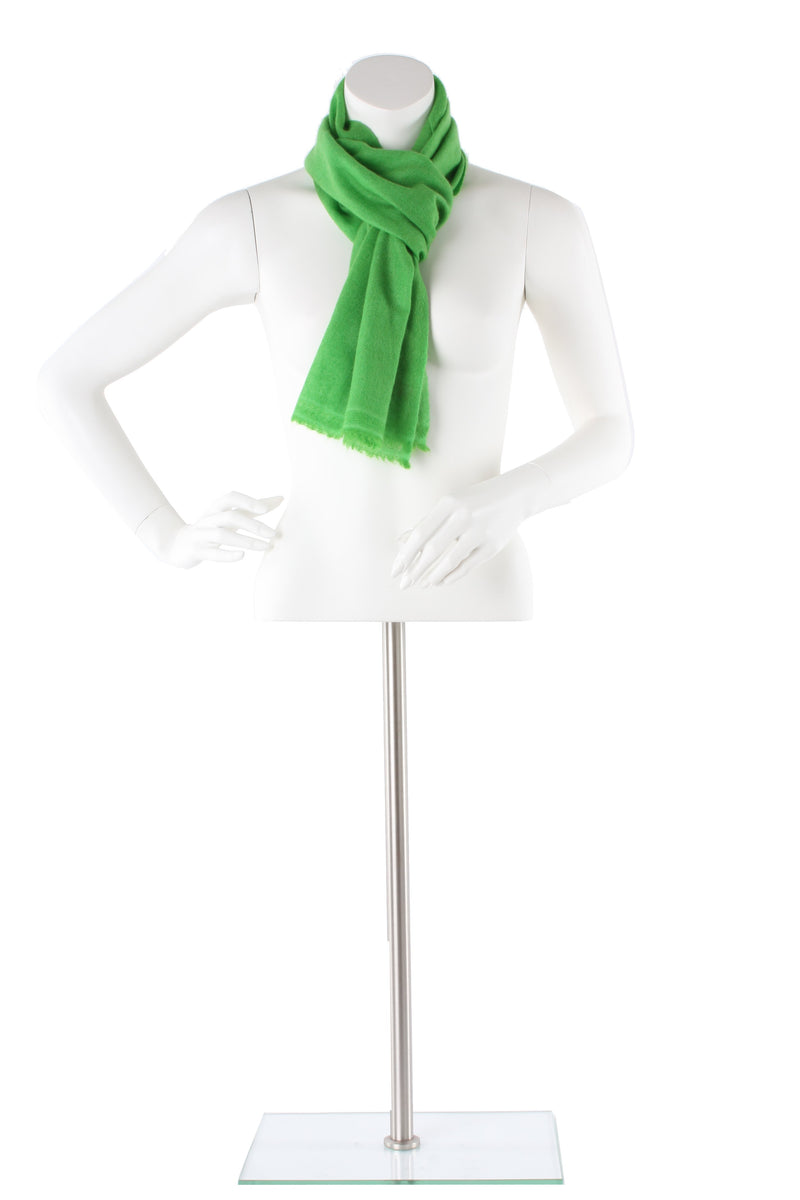 Vivid Green Cashmere Scarf