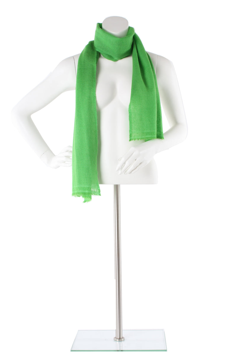 Vivid Green Cashmere Scarf