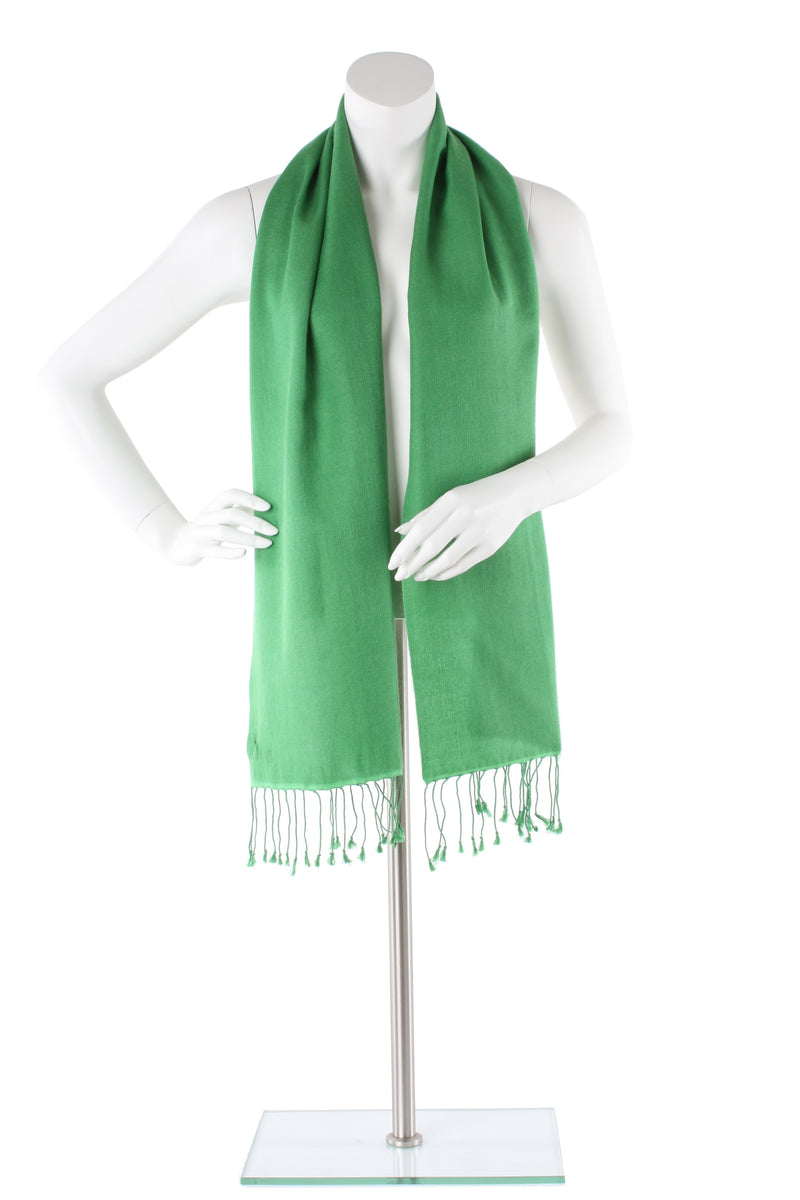 Emerald Cashmere and Silk Scarf