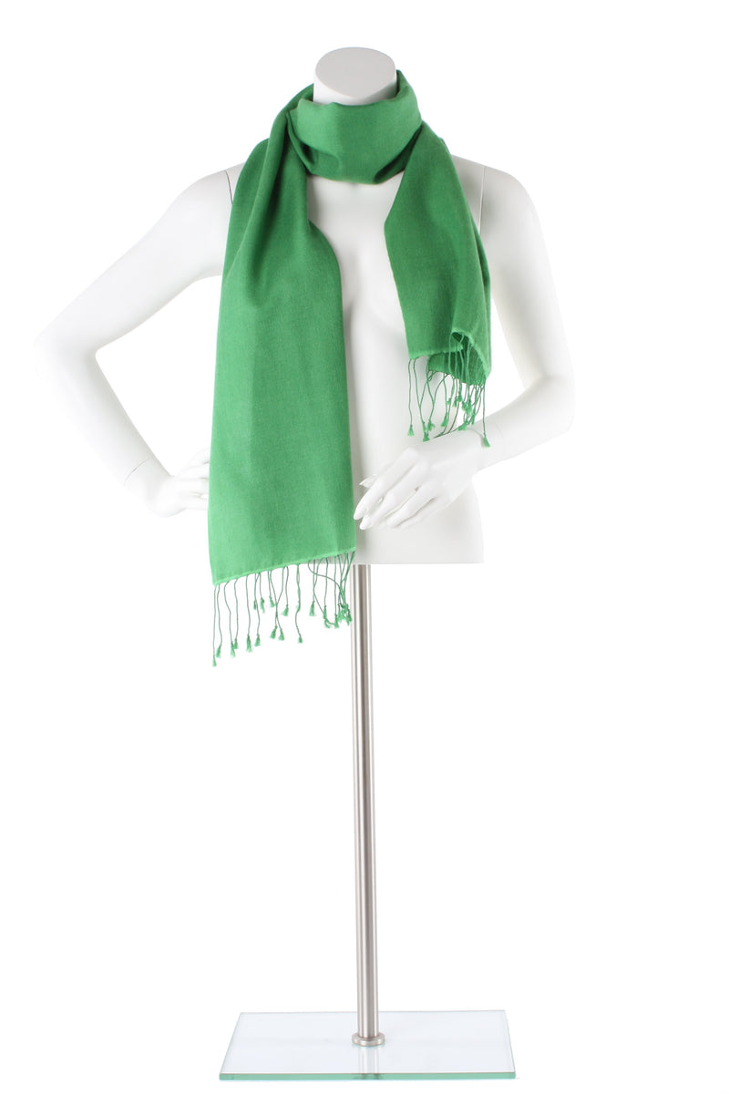 Emerald Cashmere and Silk Scarf