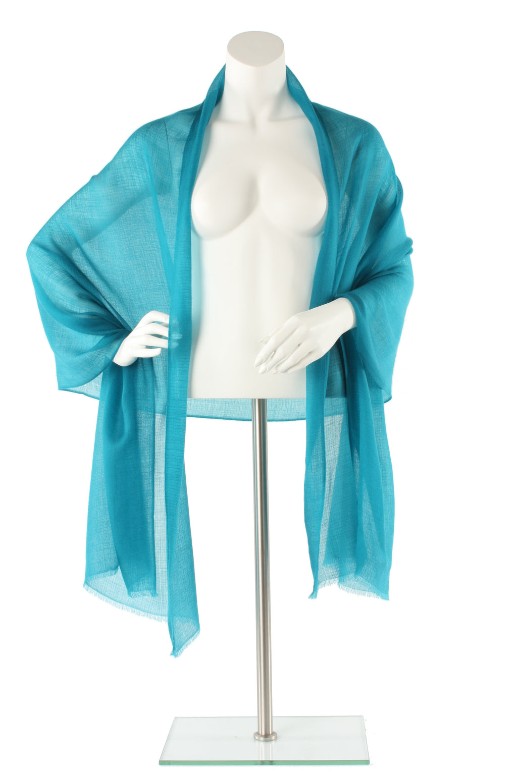 Teal Blue Luxe Cashmere Oversized Scarf