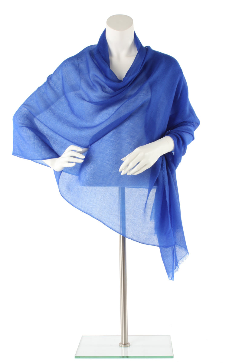 Cobalt Luxe Cashmere Oversized Scarf