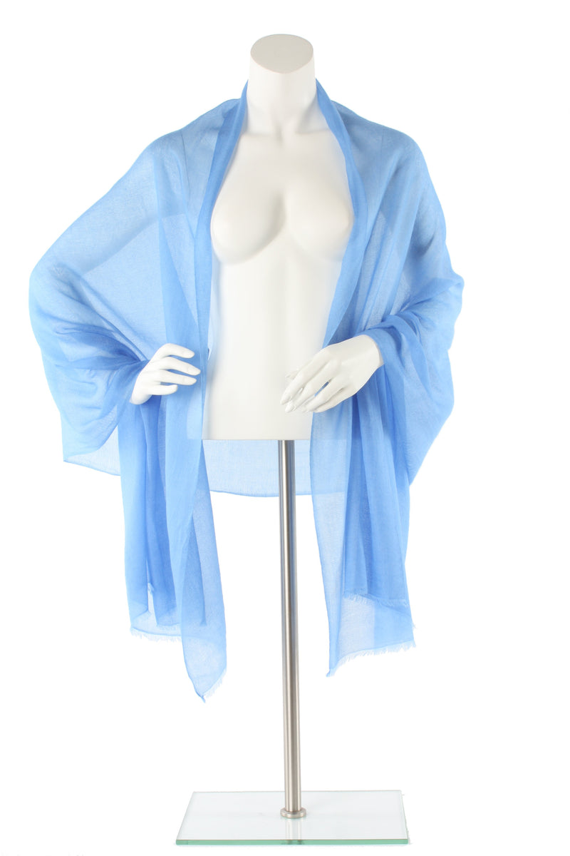 Deep Sky Luxe Cashmere Oversized Scarf