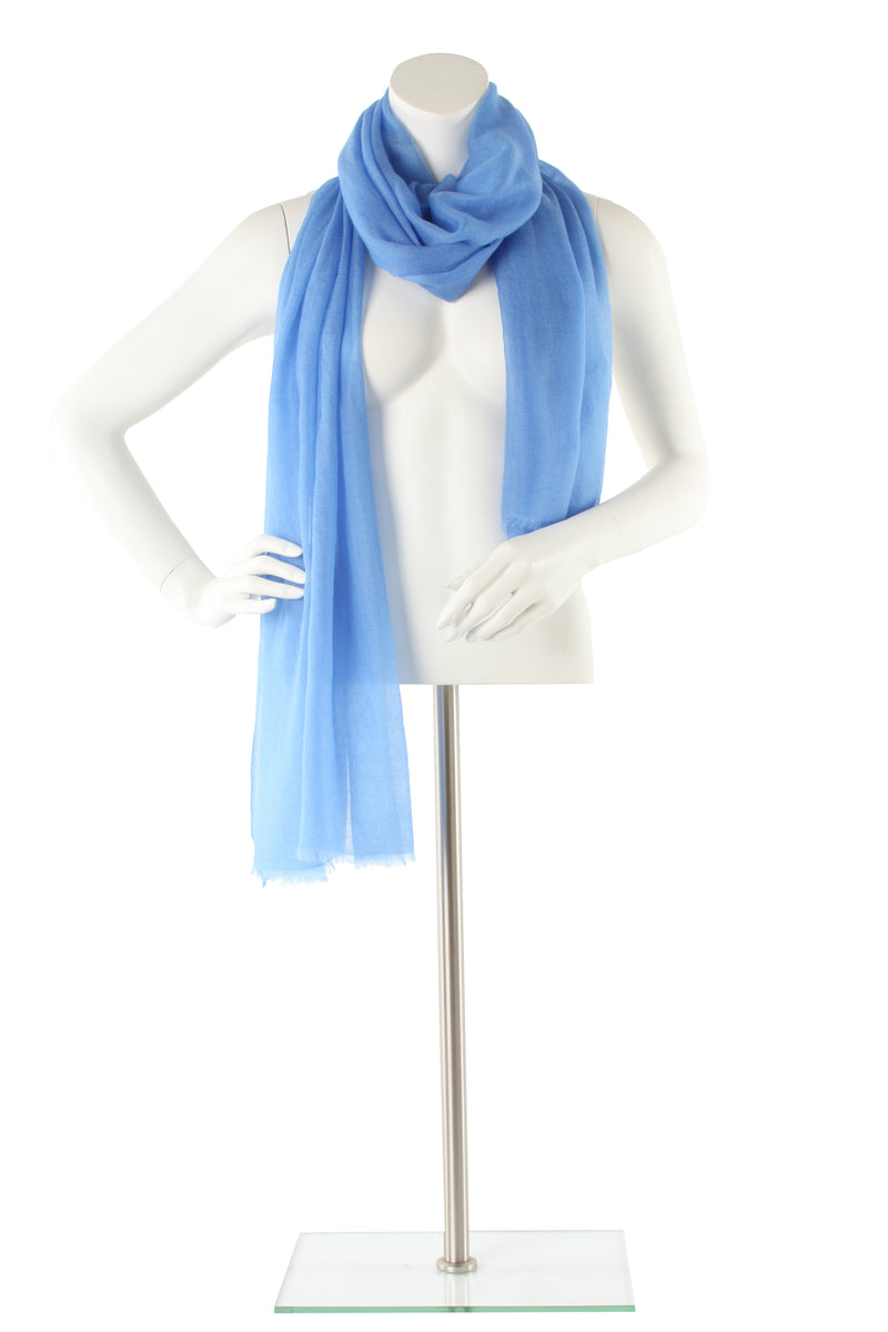 Deep Sky Luxe Cashmere Oversized Scarf