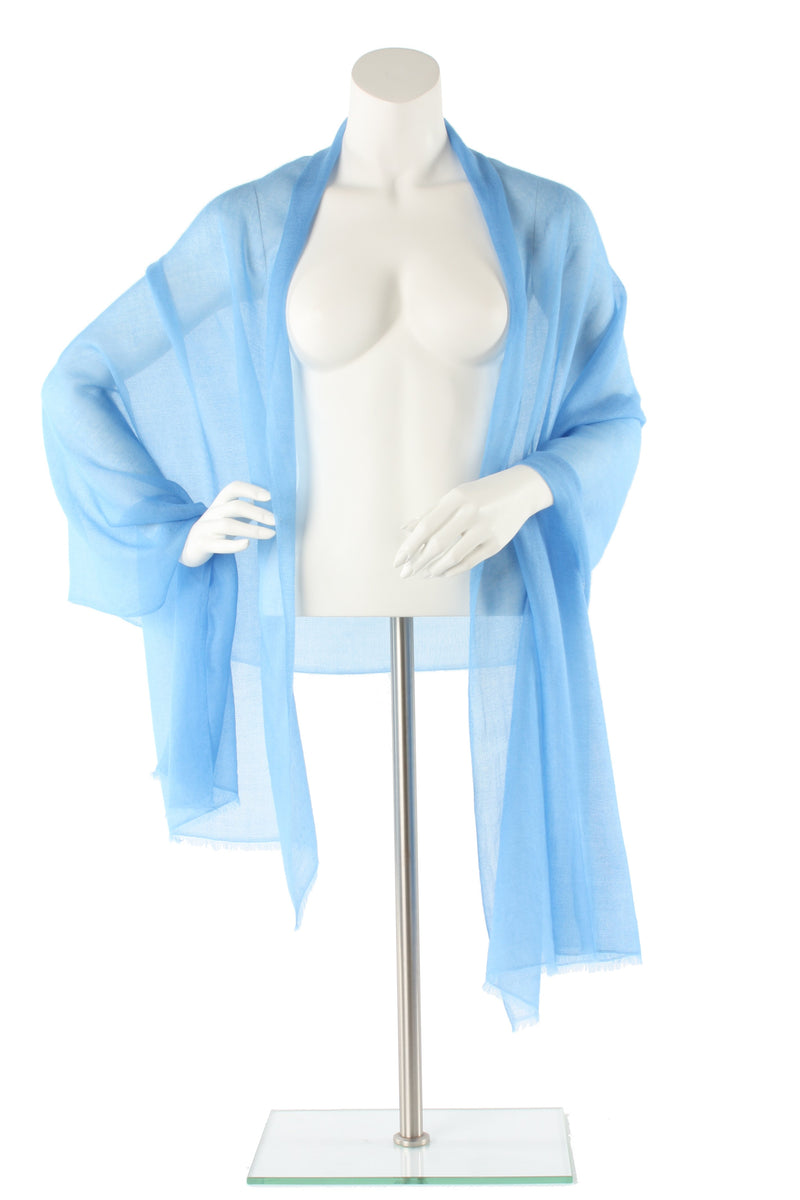 Pale Blue Luxe Cashmere Oversized Scarf