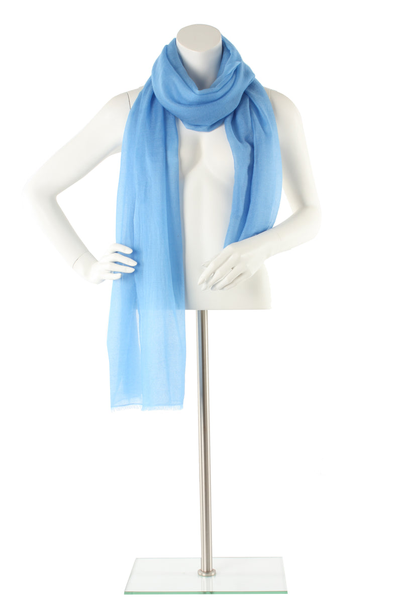 Pale Blue Luxe Cashmere Oversized Scarf