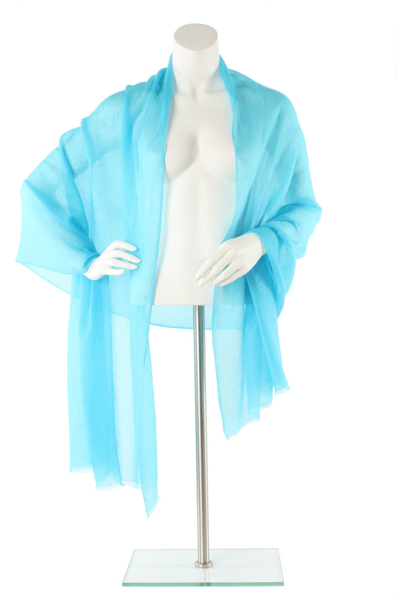 Bright Blue Luxe Cashmere Oversized Scarf