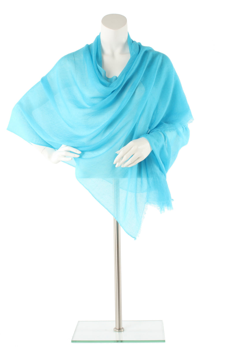 Bright Blue Luxe Cashmere Oversized Scarf