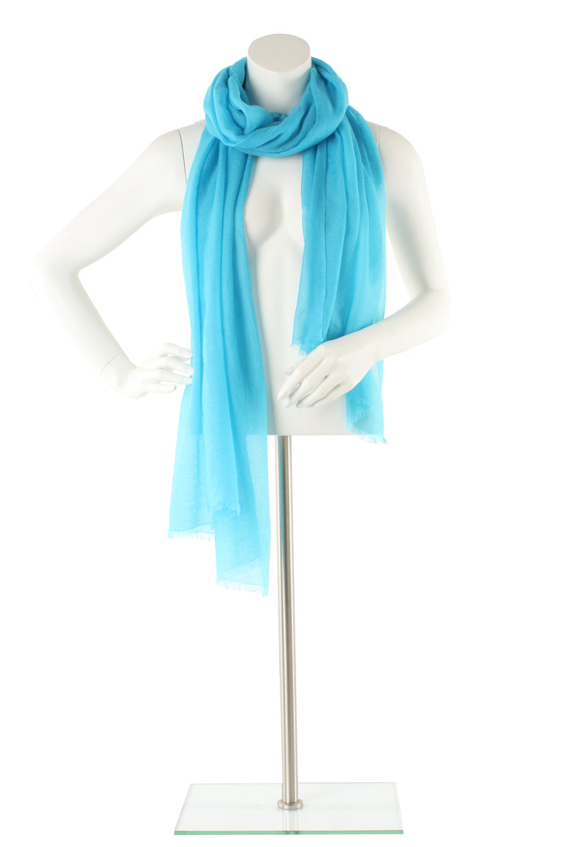 Bright Blue Luxe Cashmere Oversized Scarf