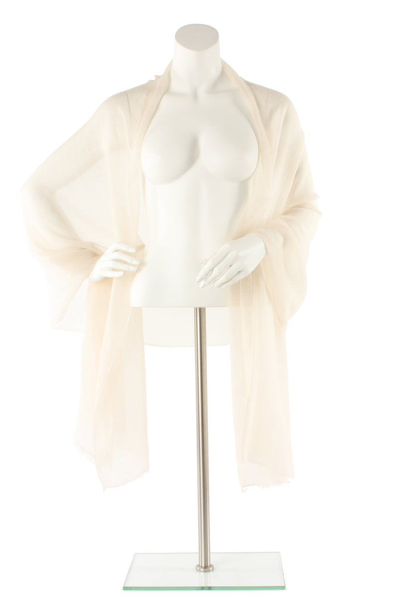 Cream Luxe Cashmere Oversized Scarf