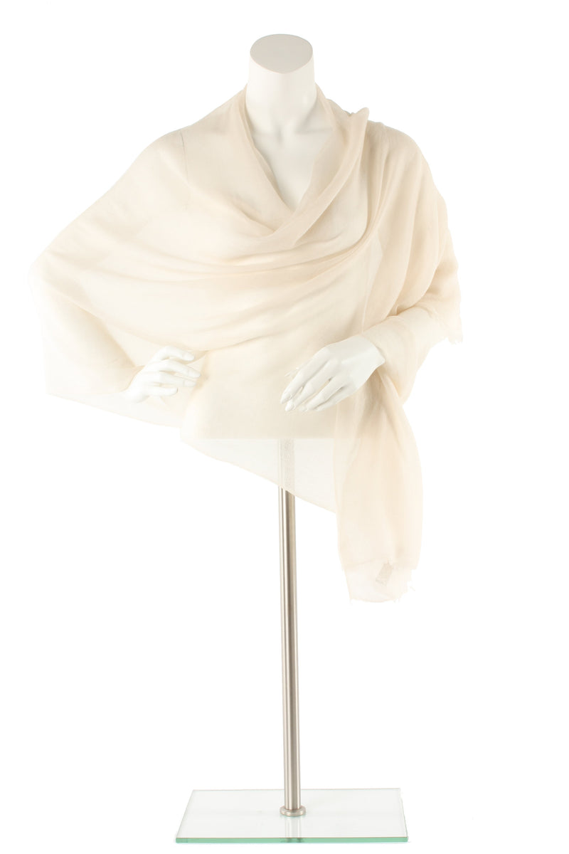 Cream Luxe Cashmere Oversized Scarf