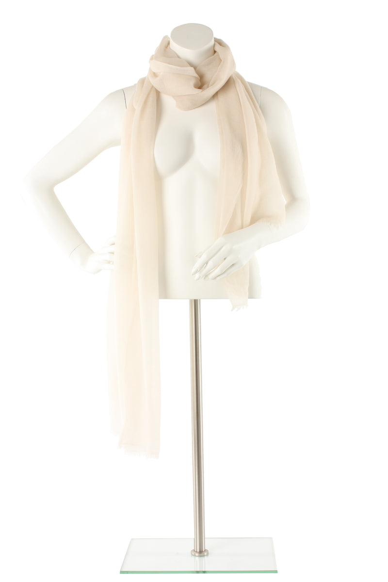 Cream Luxe Cashmere Oversized Scarf