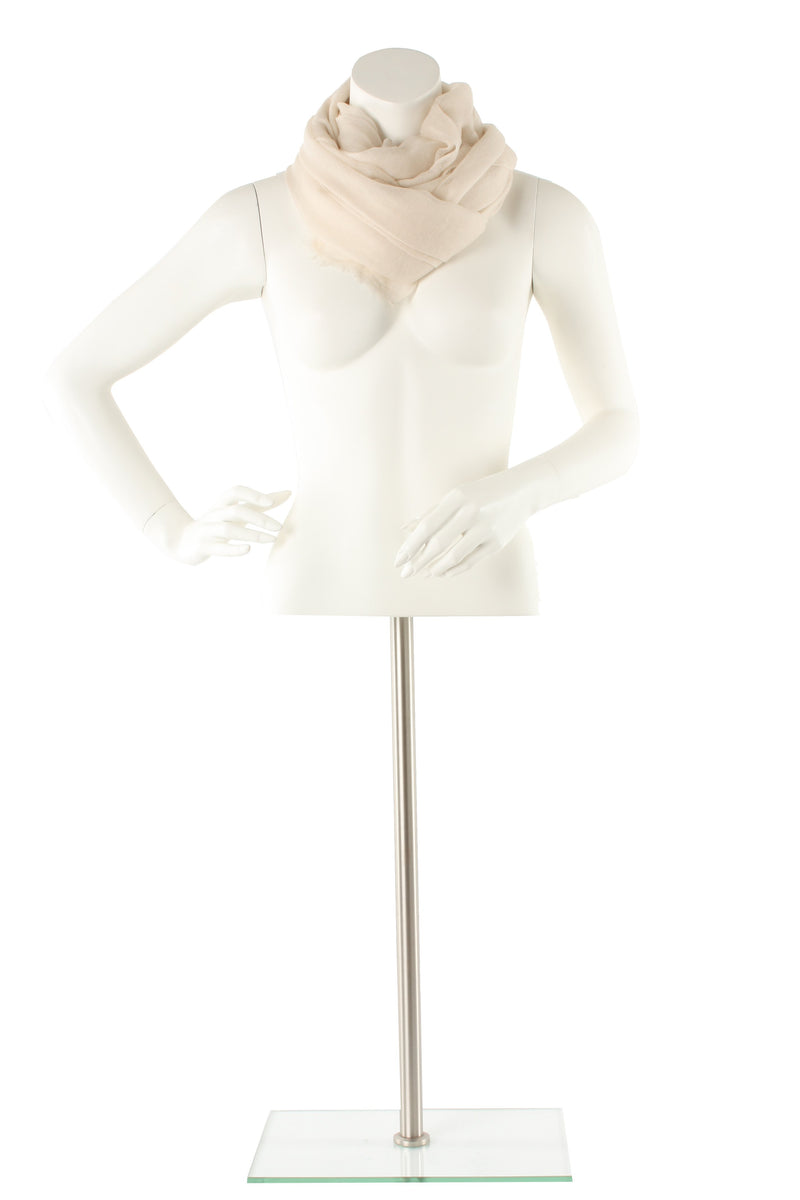 Cream Luxe Cashmere Oversized Scarf