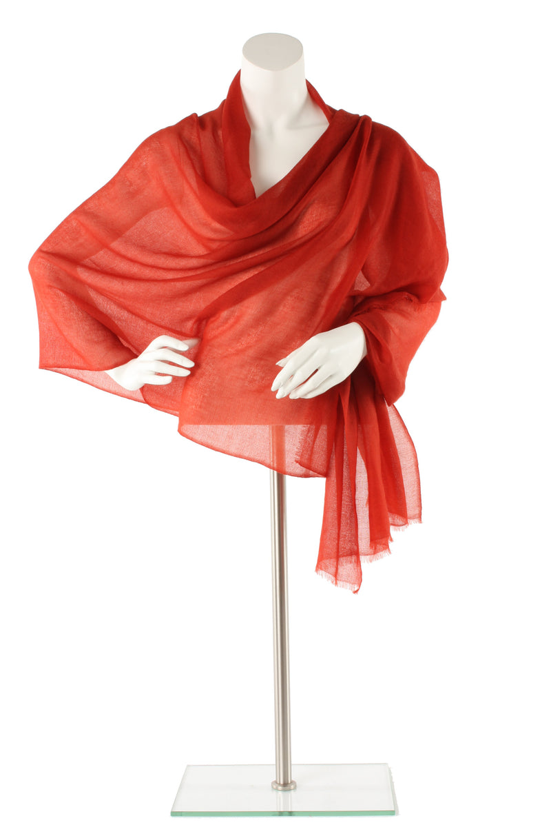 Terracotta Luxe Cashmere Oversized Scarf