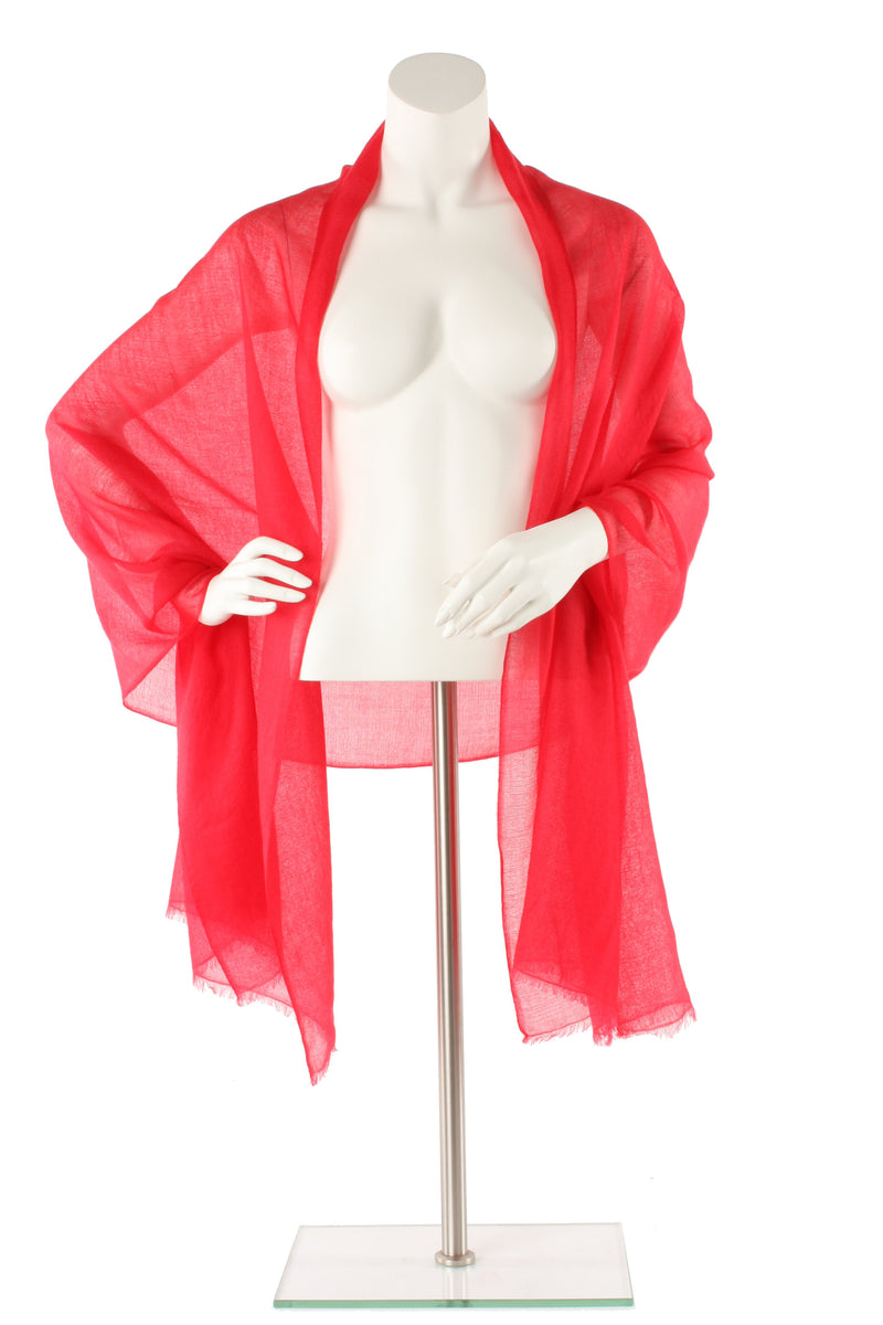 Raspberry Luxe Cashmere Oversized Scarf