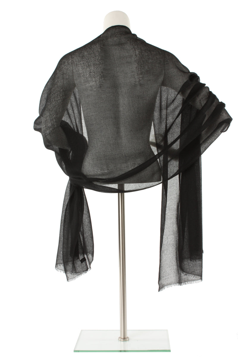 Black Luxe Cashmere Oversized Scarf